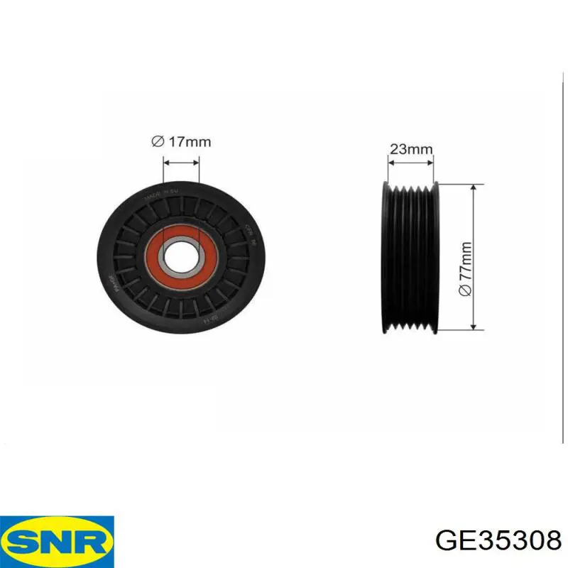 GE35308 SNR ролик ременя грм, паразитний