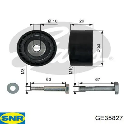 Купити GE35827 SNR Ролик паразитний ГРМ