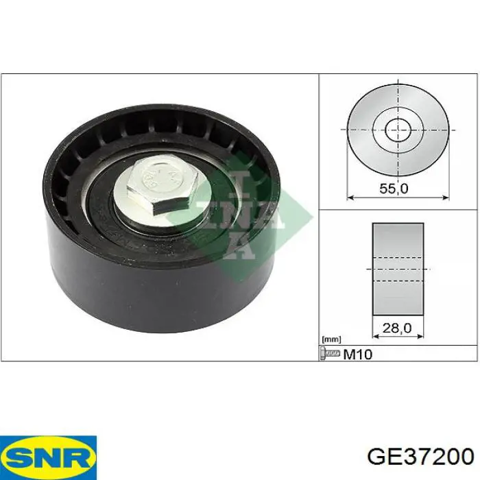 Купити GE37200 SNR Ролик паразитний ГРМ