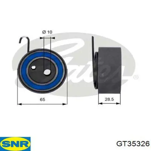 Ролик натяжителя ременя газорозподілу SNR GT35326 ціна, від 23.83 USD