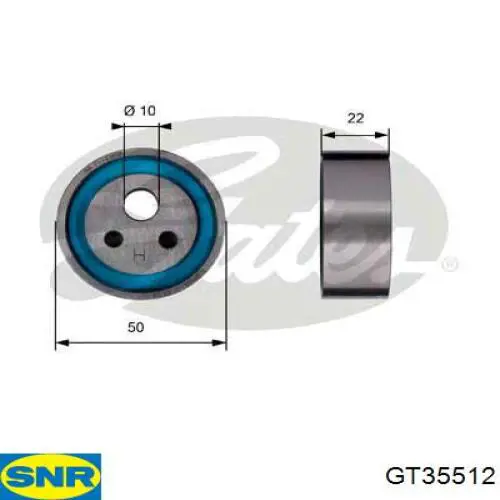 Ролик натяжителя ременя газорозподілу SNR GT35512 ціна, від 9.41 USD