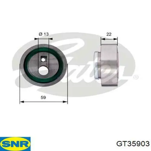GT35903 SNR ролик натягувача ременя грм