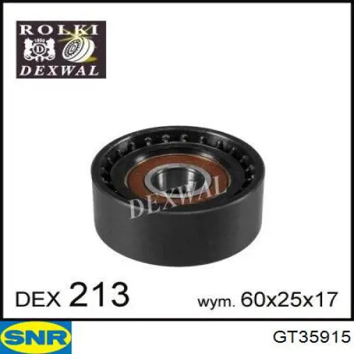 Ролик натяжителя ременя газорозподілу SNR GT35915 ціна, від 31.67 USD