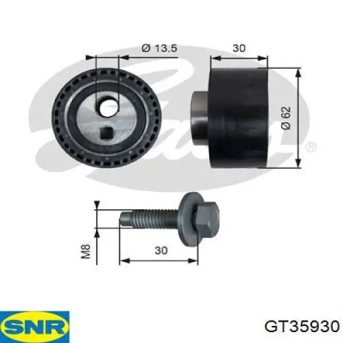 Натяжний ролик SNR GT35930 ціна, від 25.21 USD