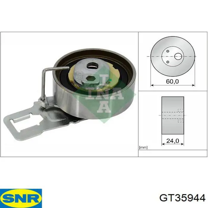 Натягувач ременя ГРМ SNR GT35944 ціна, від 36.18 USD