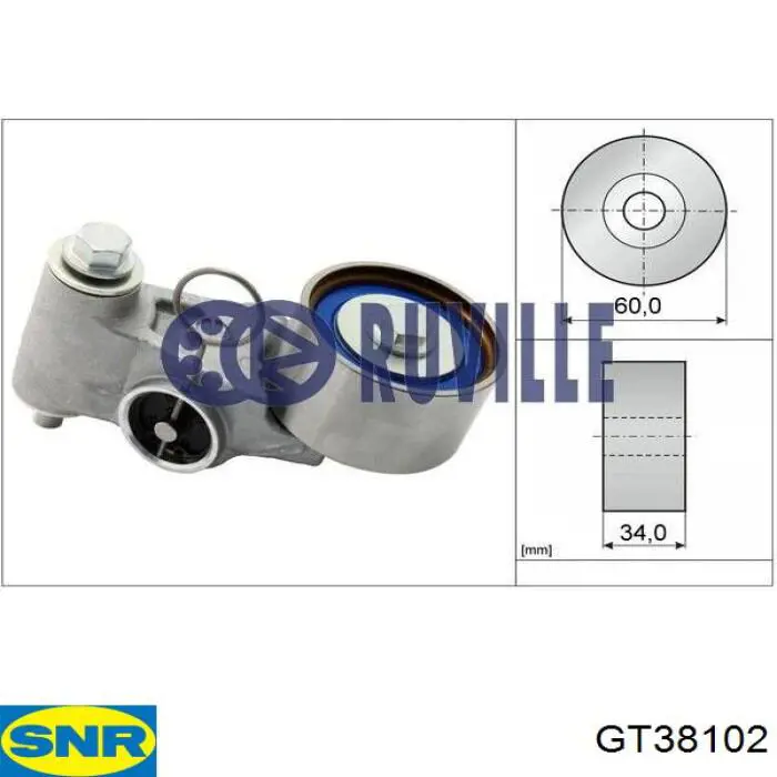 Натягувач приводного ременя SNR GT38102 ціна, від 66.15 USD