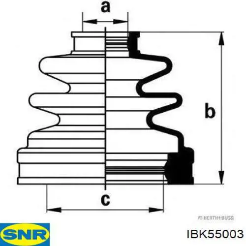 Купити IBK55003 SNR Пильник гранати внутрішній, правий