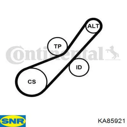 Ремінь приводний, агрегатів, комплект KA85921 SNR