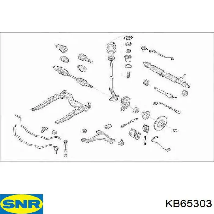Опора стійки амортизатора переднього SNR KB65303 ціна, від 16.42 USD
