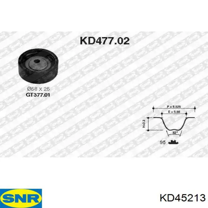 Купити KD45213 SNR ГРМ ремень