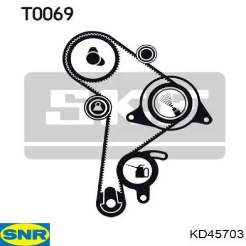 Комплект ГРМ SNR KD45703 ціна, від 37.18 USD
