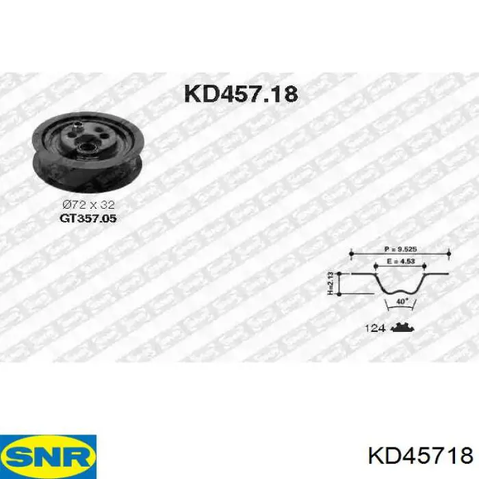 Комплект ГРМ SNR KD45718 ціна, від 48.11 USD
