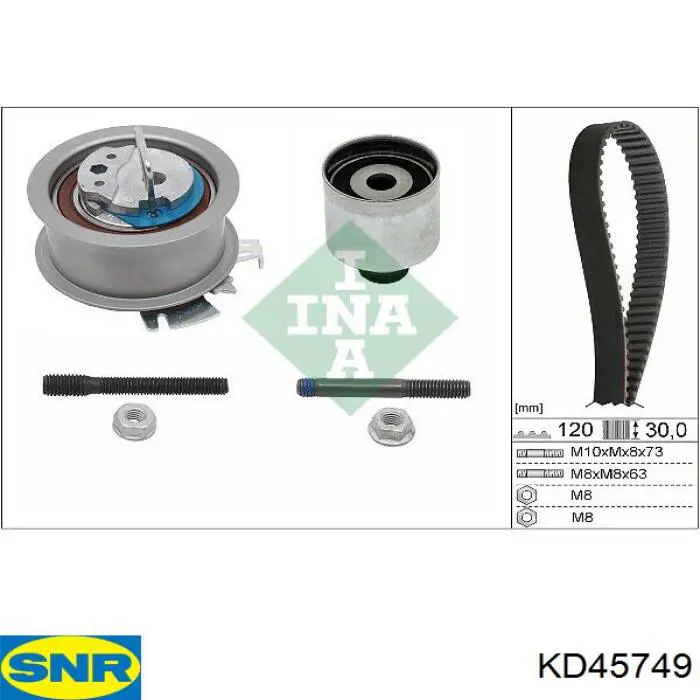 Комплект ГРМ SNR KD45749 ціна, від 86.97 USD