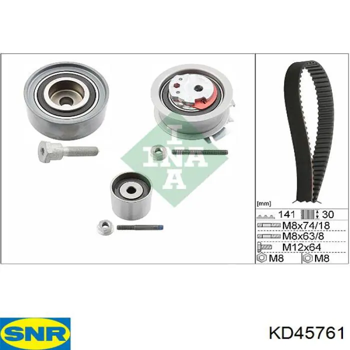 Комплект ГРМ SNR KD45761 ціна, від 119.19 USD