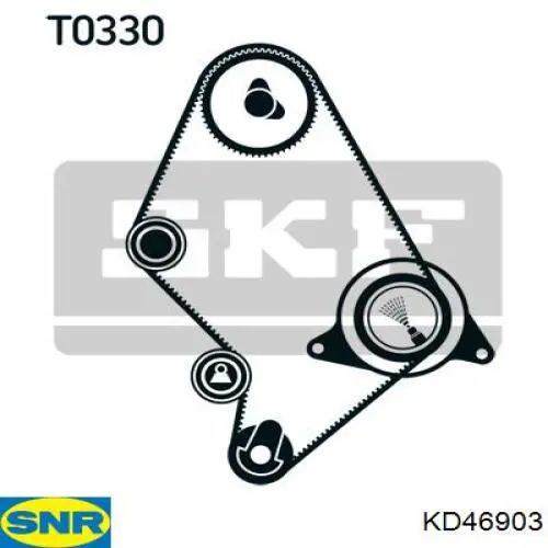Комплект ГРМ SNR KD46903 ціна, від 81.08 USD