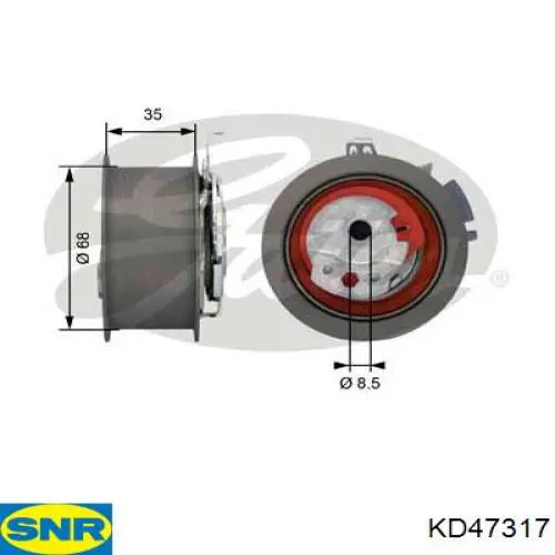 Комплект ГРМ KP45678XS Gates
