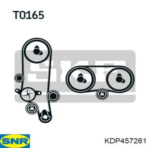 Комплект ГРМ SNR KDP457261 ціна, від 143.09 USD