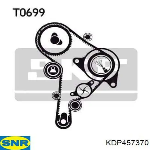 Комплект ГРМ SNR KDP457370 ціна, від 163.02 USD