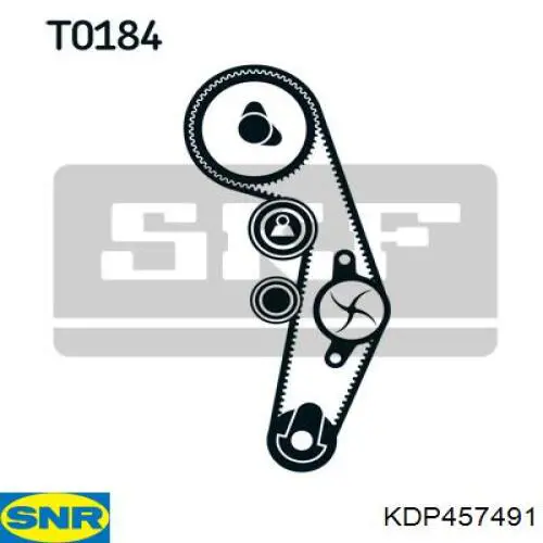 Комплект ГРМ SNR KDP457491 ціна, від 124.00 USD