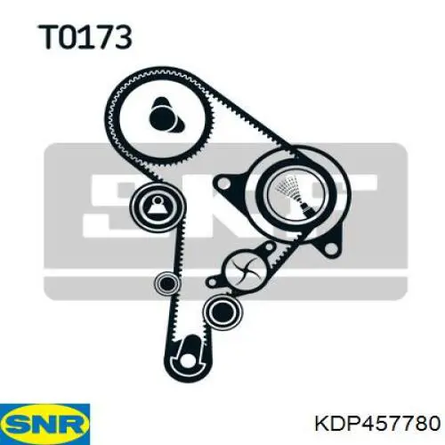 Комплект ГРМ SNR KDP457780 ціна, від 155.46 USD