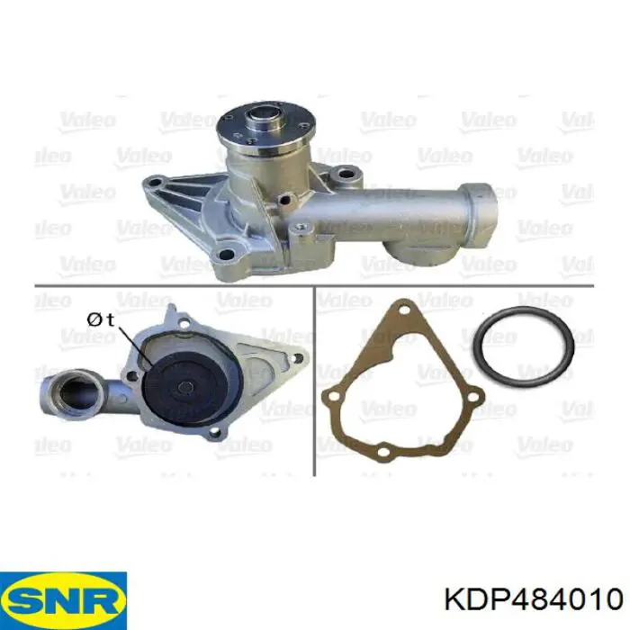 KDP484010 SNR Ремінь ГРМ, комплект