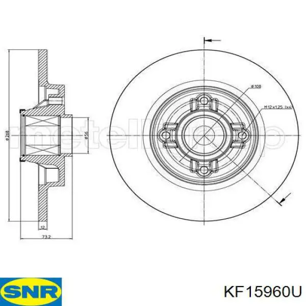 Задні дискові гальма SNR KF15960U ціна, від 68.99 USD