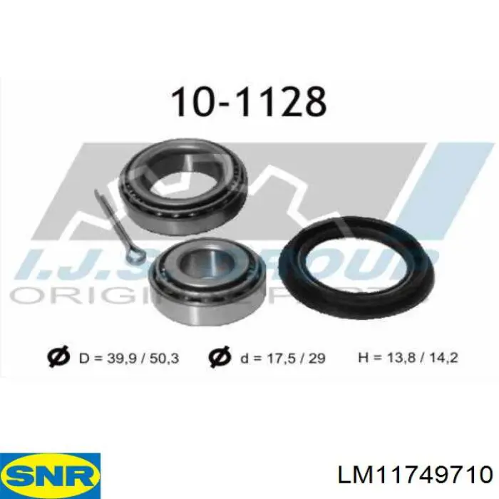 Підшипник задньої маточини зовнішній SNR LM11749710 ціна, від 3.25 USD