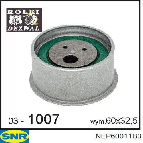 Ролик натяжителя ременя газорозподілу SNR NEP60011B3 ціна, від 12.02 USD
