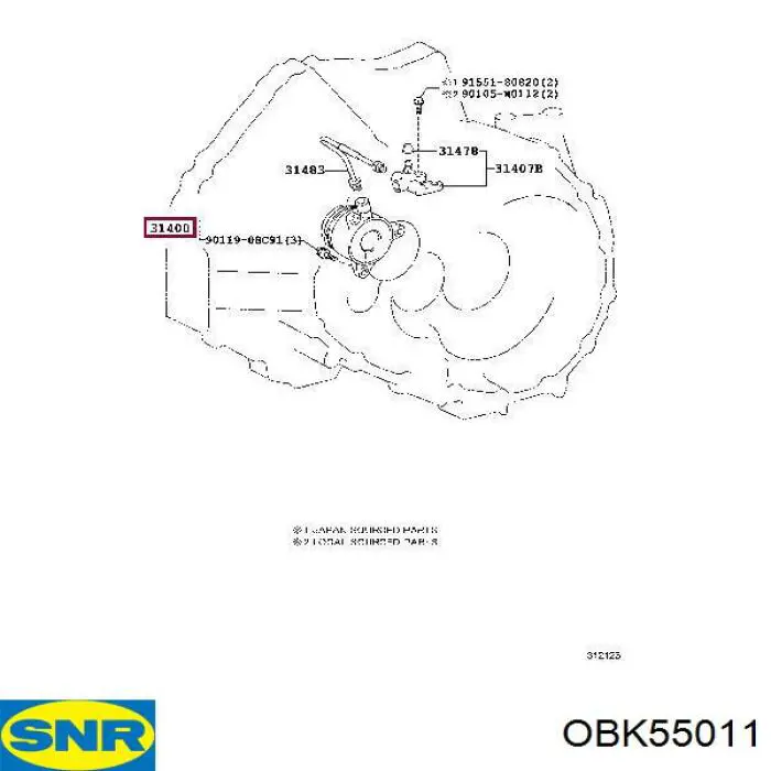Купити OBK55011 SNR Пильник шарніра приводу
