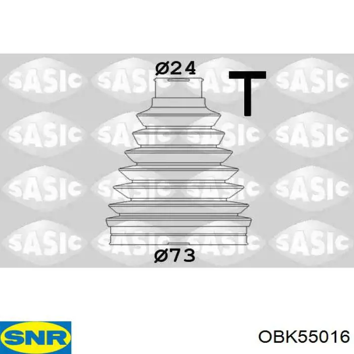 Пильник ШРУСа зовнішній, передній піввісі OBK55016 SNR