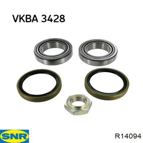 Комплект підшипник маточини передньої SNR R14094 ціна, від 36.16 USD