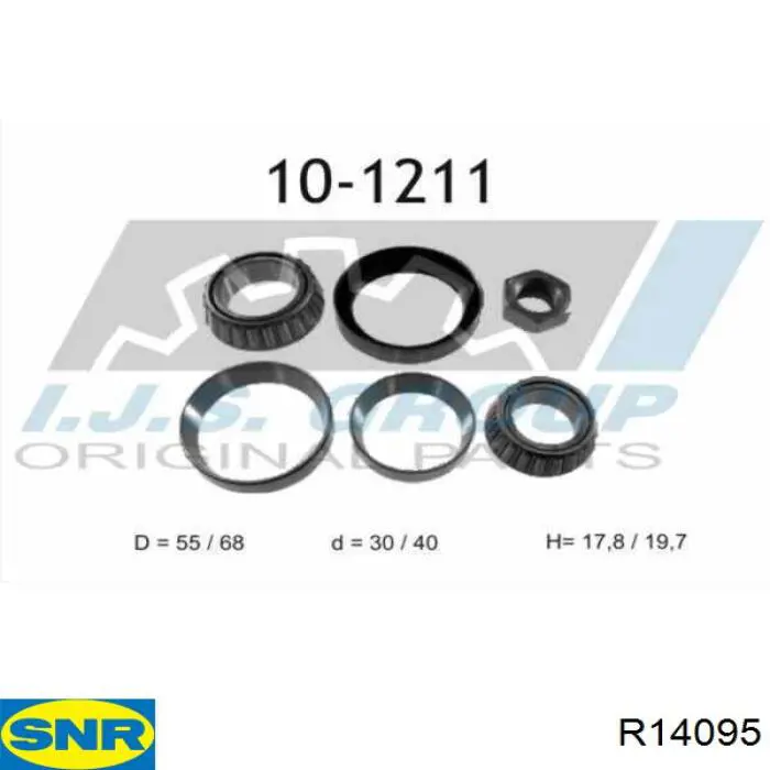 Купити R14095 SNR Підшипник задньої ступиці