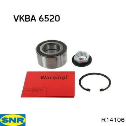 Комплект підшипник маточини передньої SNR R14106 ціна, від 30.07 USD