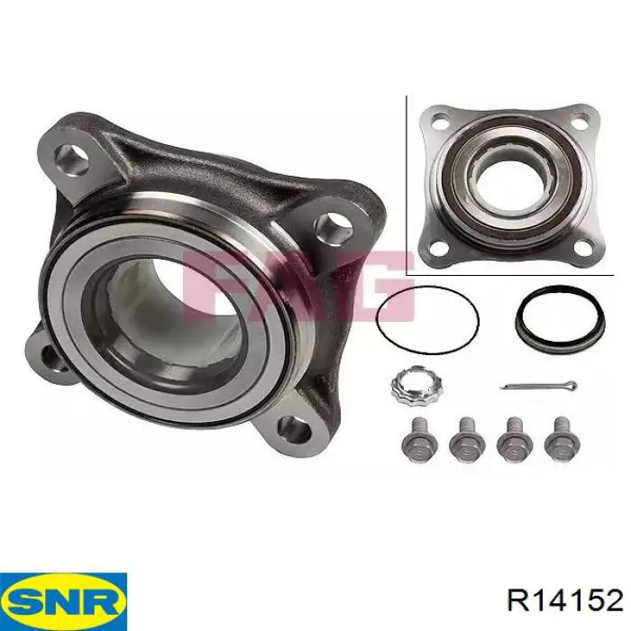 Комплект підшипник маточини передньої SNR R14152 ціна, від 35.93 USD