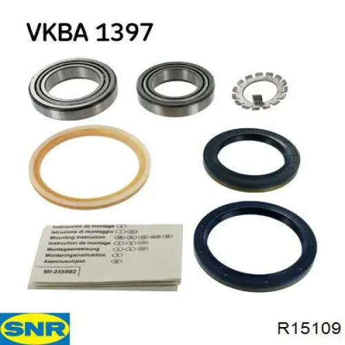 Комплект підшипник маточини передньої SNR R15109 ціна, від 49.03 USD