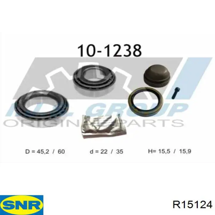 Підшипник ступиці R15124 SNR