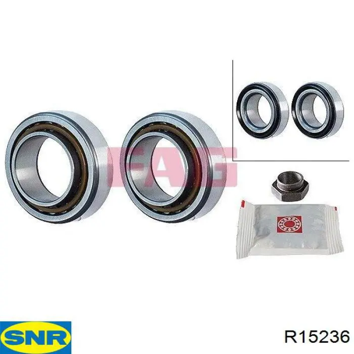 Комплект підшипник маточини передньої SNR R15236 ціна, від 16.15 USD
