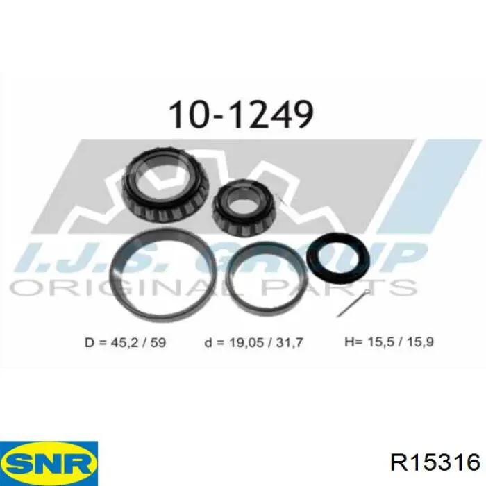 Підшипник маточини задньої SNR R15316 ціна, від 12.40 USD