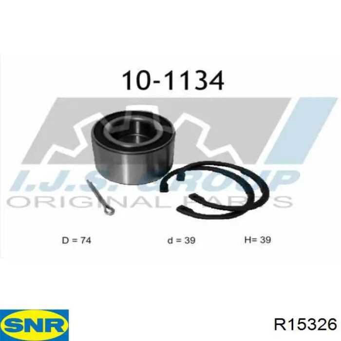 Комплект підшипник маточини передньої SNR R15326 ціна, від 19.73 USD
