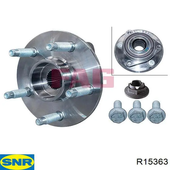 Маточина колеса передня SNR R15363 ціна, від 102.46 USD