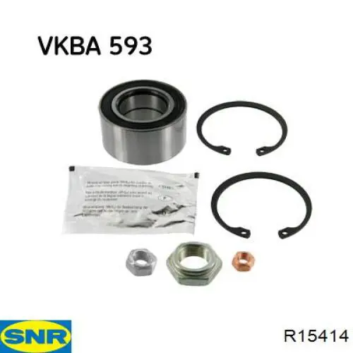 Комплект підшипник маточини передньої SNR R15414 ціна, від 9.86 USD