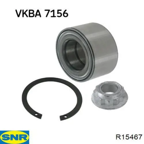 Комплект підшипник маточини передньої SNR R15467 ціна, від 24.45 USD