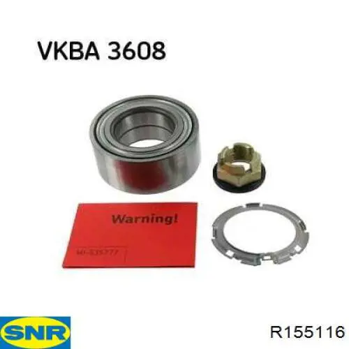 Комплект підшипник маточини передньої SNR R155116 ціна, від 47.92 USD