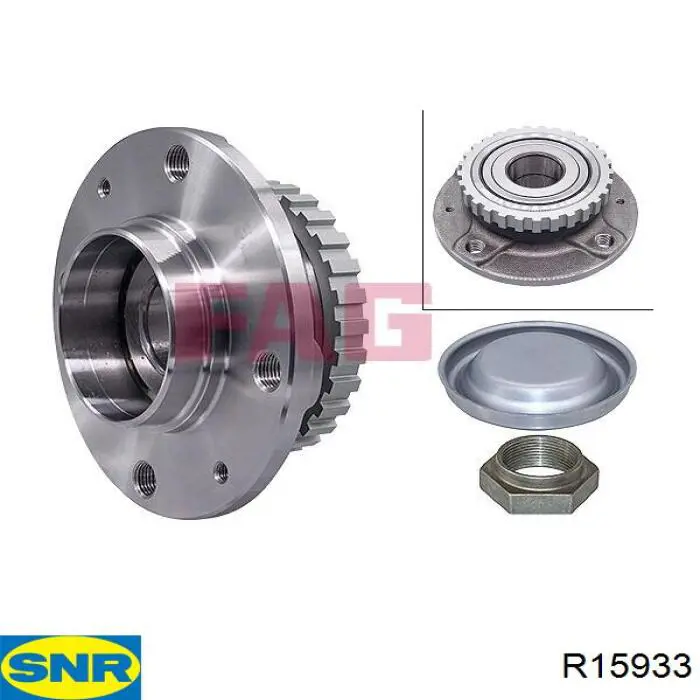 Купити R15933 SNR Підшипник ступиці колеса