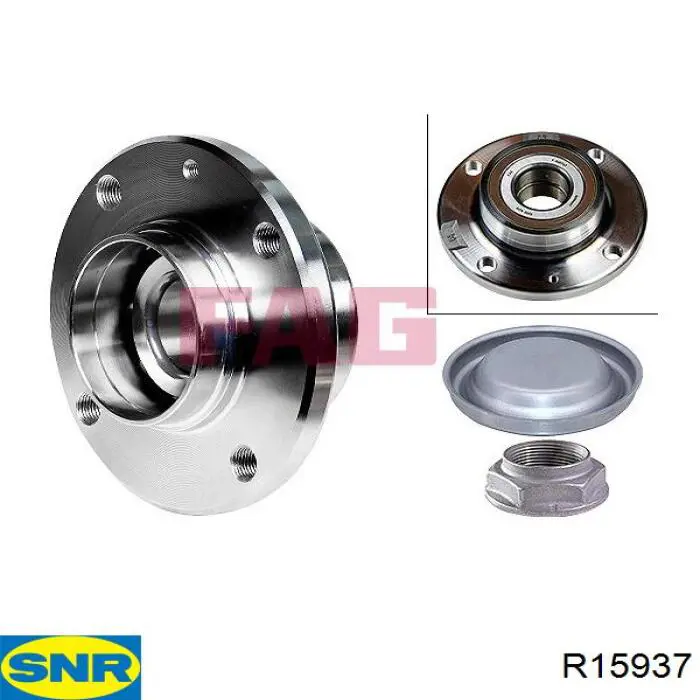 Купити R15937 SNR Підшипник ступиці колеса