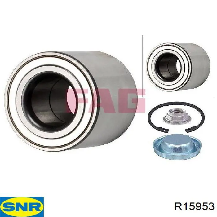 Підшипник маточини задньої SNR R15953 ціна, від 34.71 USD