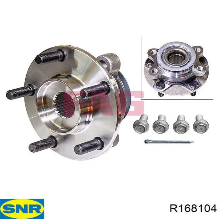 Маточина колеса передня SNR R168104 ціна, від 85.48 USD