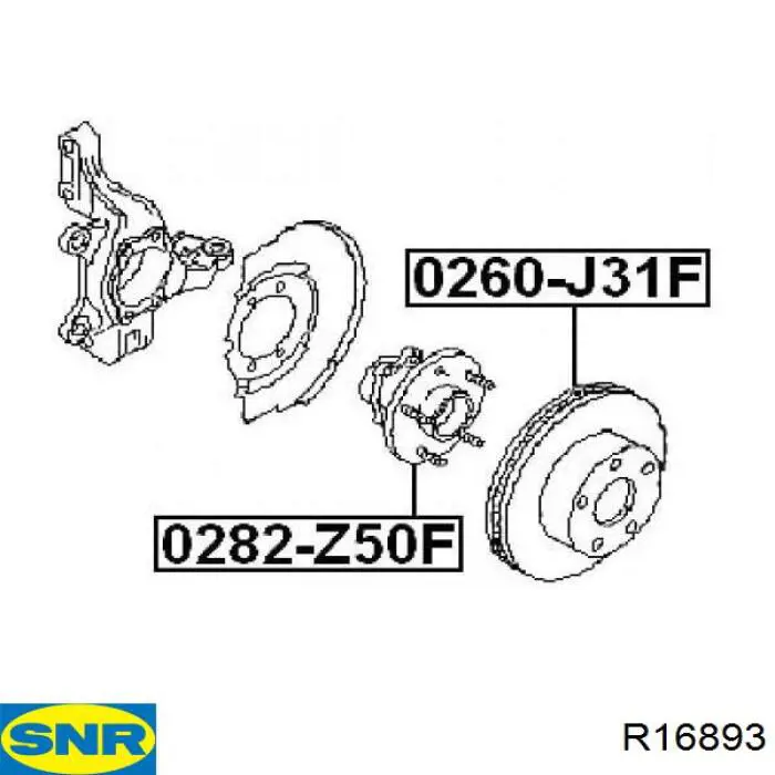 Купити R16893 SNR Маточини передніх коліс