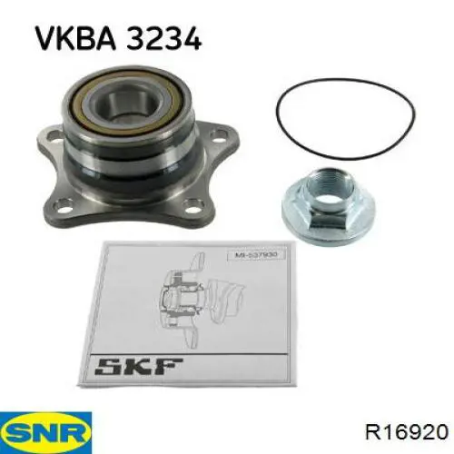 Купити R16920 SNR Підшипник ступиці колеса