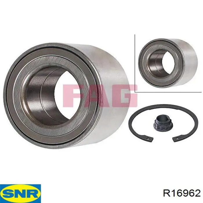 Комплект підшипник маточини передньої SNR R16962 ціна, від 44.19 USD